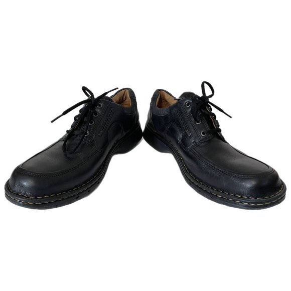 Clarks Unstructured Men\'s Black Un.Bend Casual Oxford Size 10M